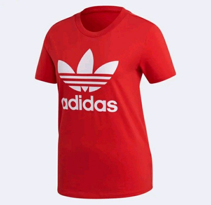 Adidas crew neck Red colour Tshirt Women s Fashion Activewear on