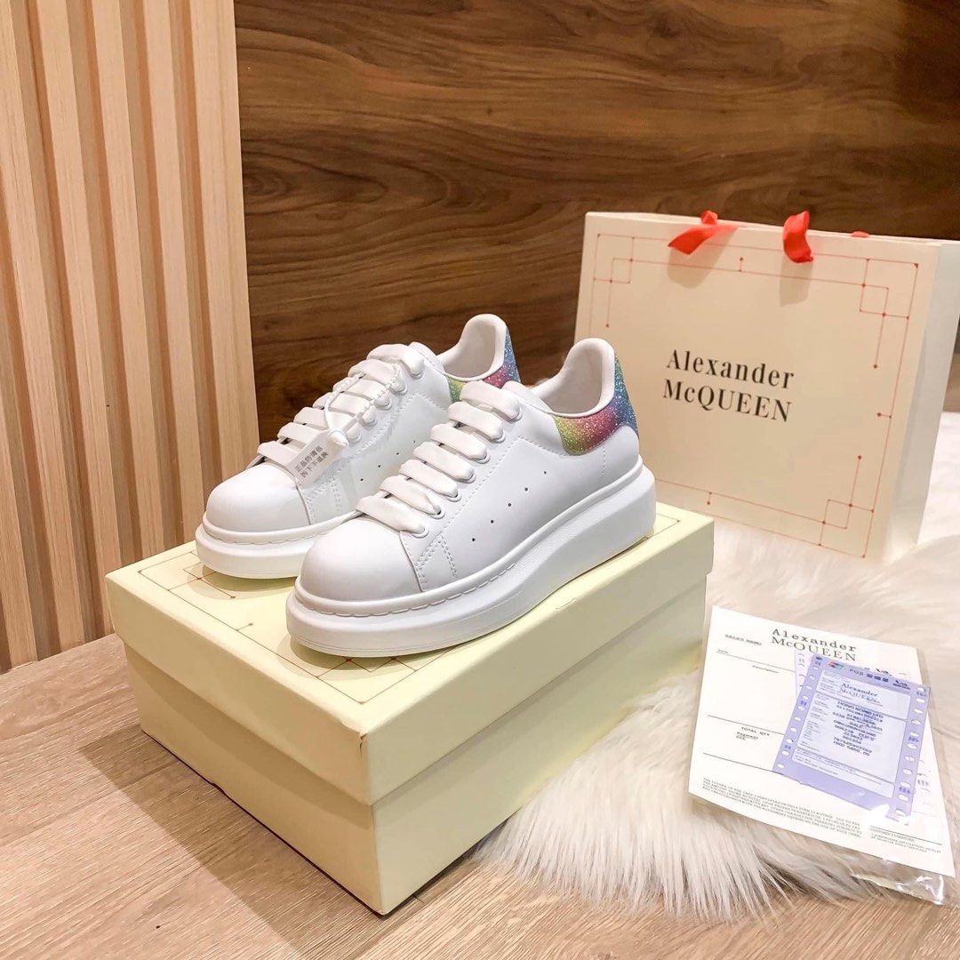 Alexander mcqueen rainbow sneakers online