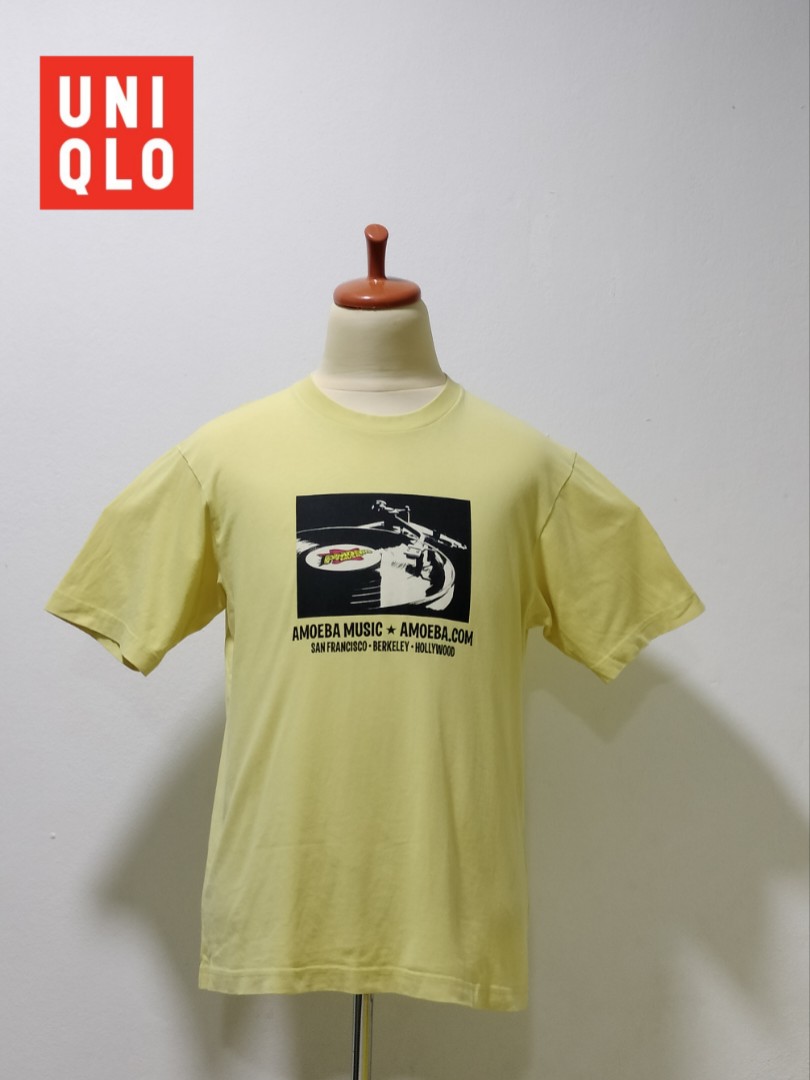 Uniqlo Amoeba Music record store t-shirt, Men's Fashion, Tops