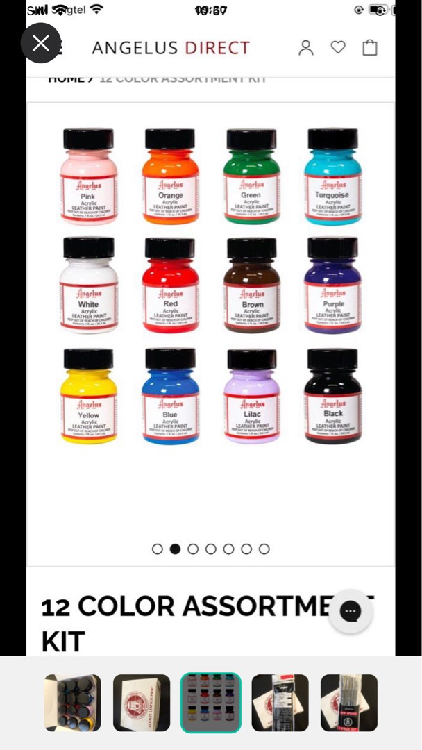 Angelus paints and set paint brushes Hobbies Toys Stationery