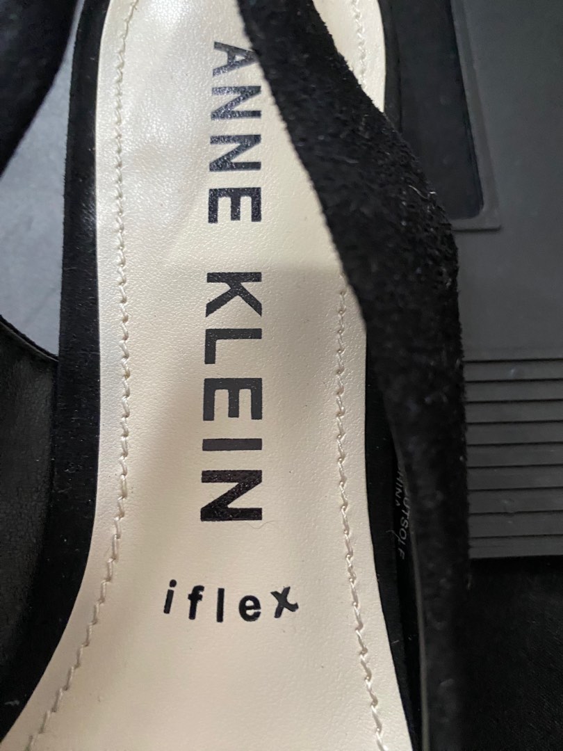 ANNE KLEIN iflex URVI square toe suede slingback flats US9 1 2