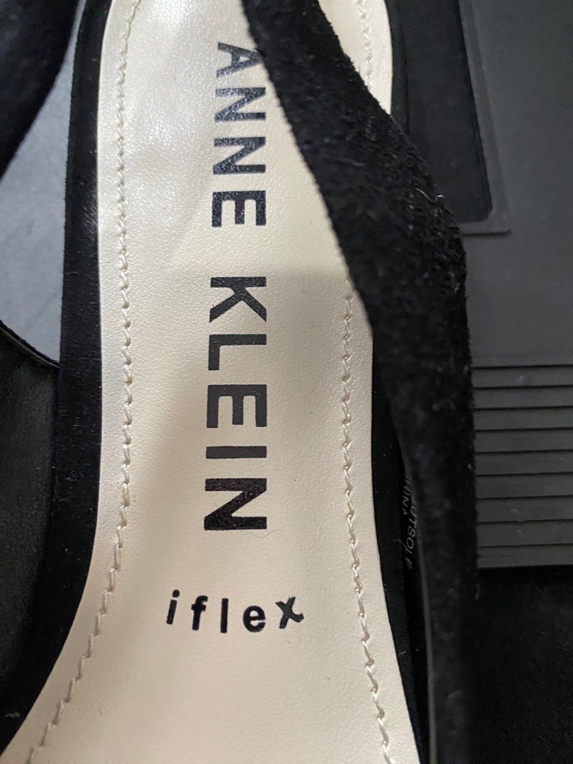ANNE KLEIN iflex URVI square toe suede slingback flats US9 1 2