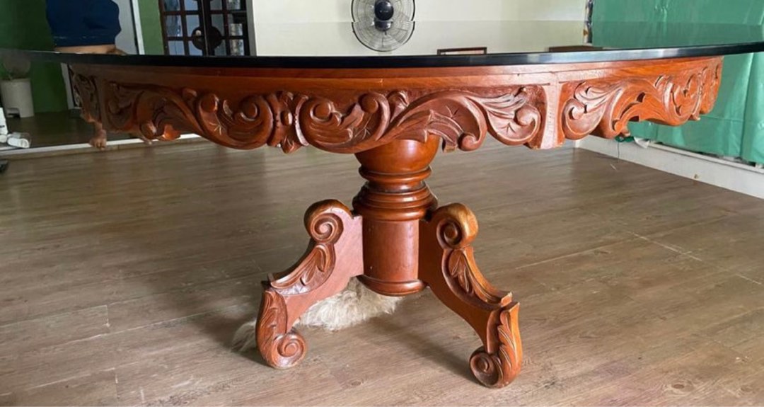 Antique Table & Chairs, Furniture & Home Living, Furniture, Tables ...