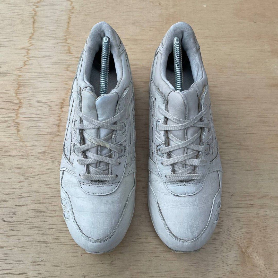 Asics gel lyte iii white leather sale