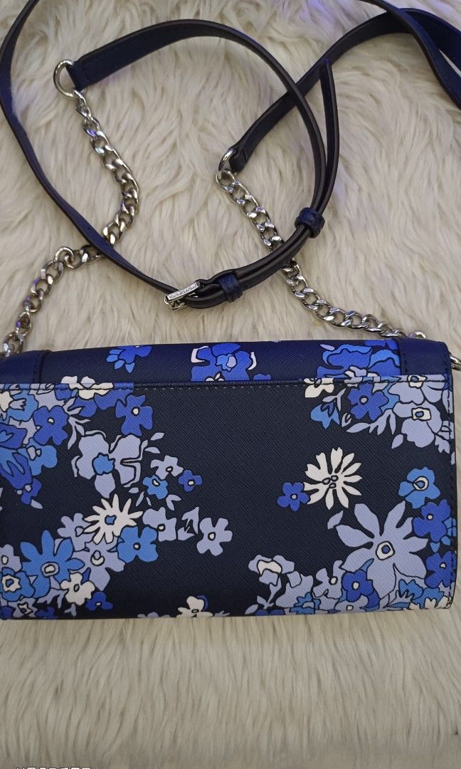 Michael kors blue floral purse store