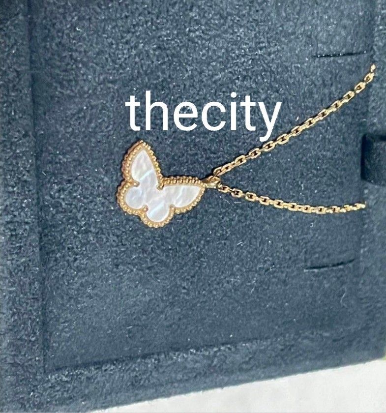 Diamond Butterfly Pendant Necklace with Diamond Bezels - Nuha Jewelers