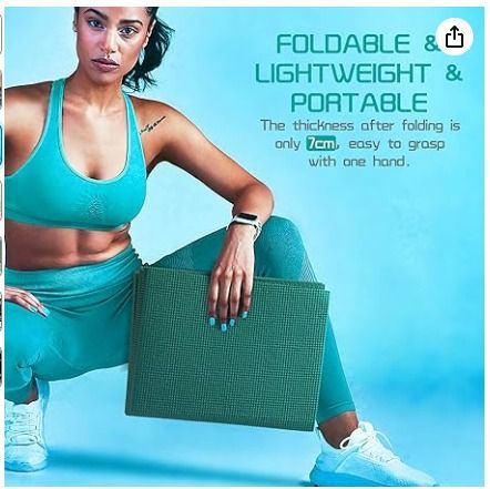 Avoalre Travel Yoga Mat for Women and Men 1/4 Non Slip Foldable Exercise Mat  with Carry Bag Thick Fitness Mat for Home Gym Yoga Pilates and Floor  Workouts (CL0540), Sports Equipment, Exercise