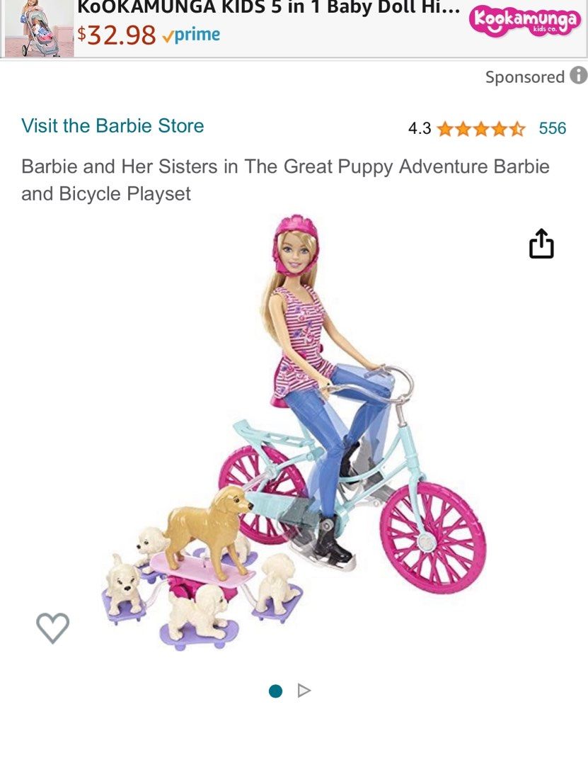 Barbie Spin n Ride Pups Playset, Hobbies & Toys, Toys & Games on Carousell