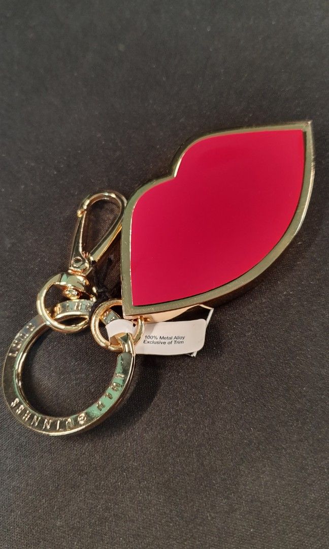 BNIB Lulu Guinness Iconic Red Keyring Lips keychain Women s