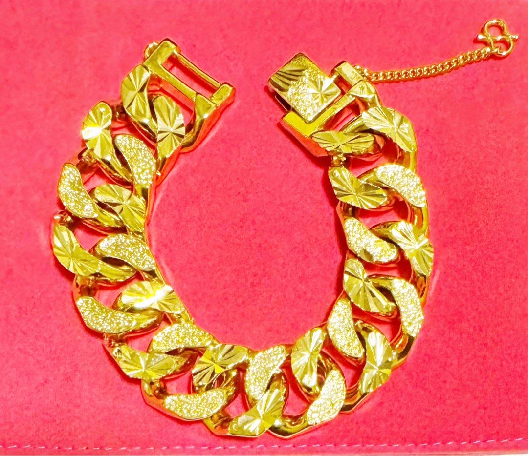 Mens gold bracelet design with weight online