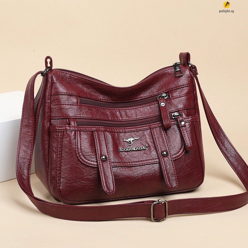 Gold coral leather bag store