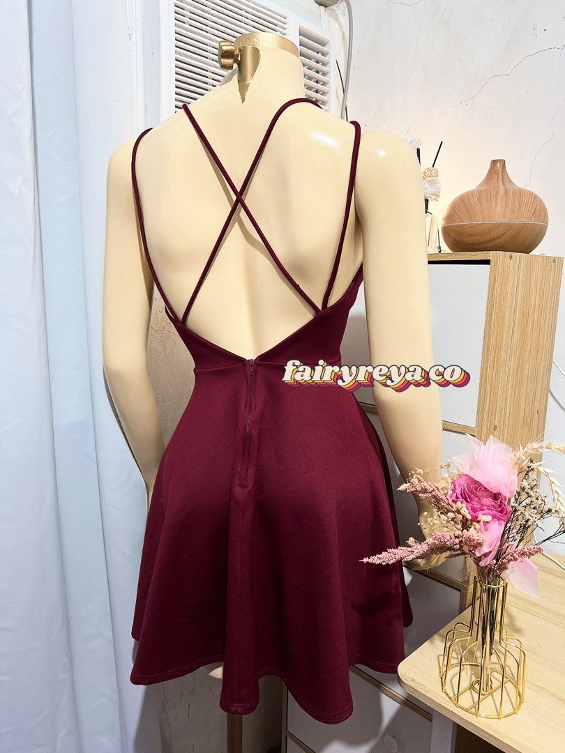 Charlotte russe burgundy dress clearance