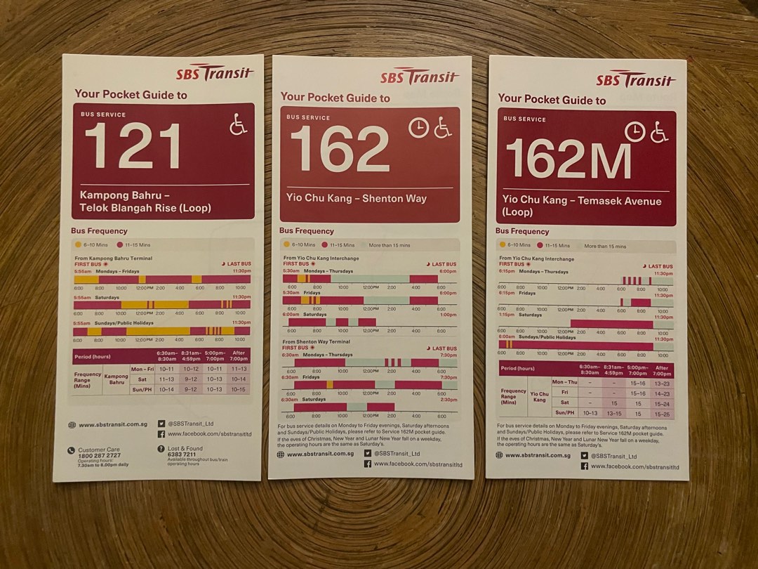Bus service 121/162/162M guides, Hobbies & Toys, Travel, Travel Essentials  & Accessories on Carousell