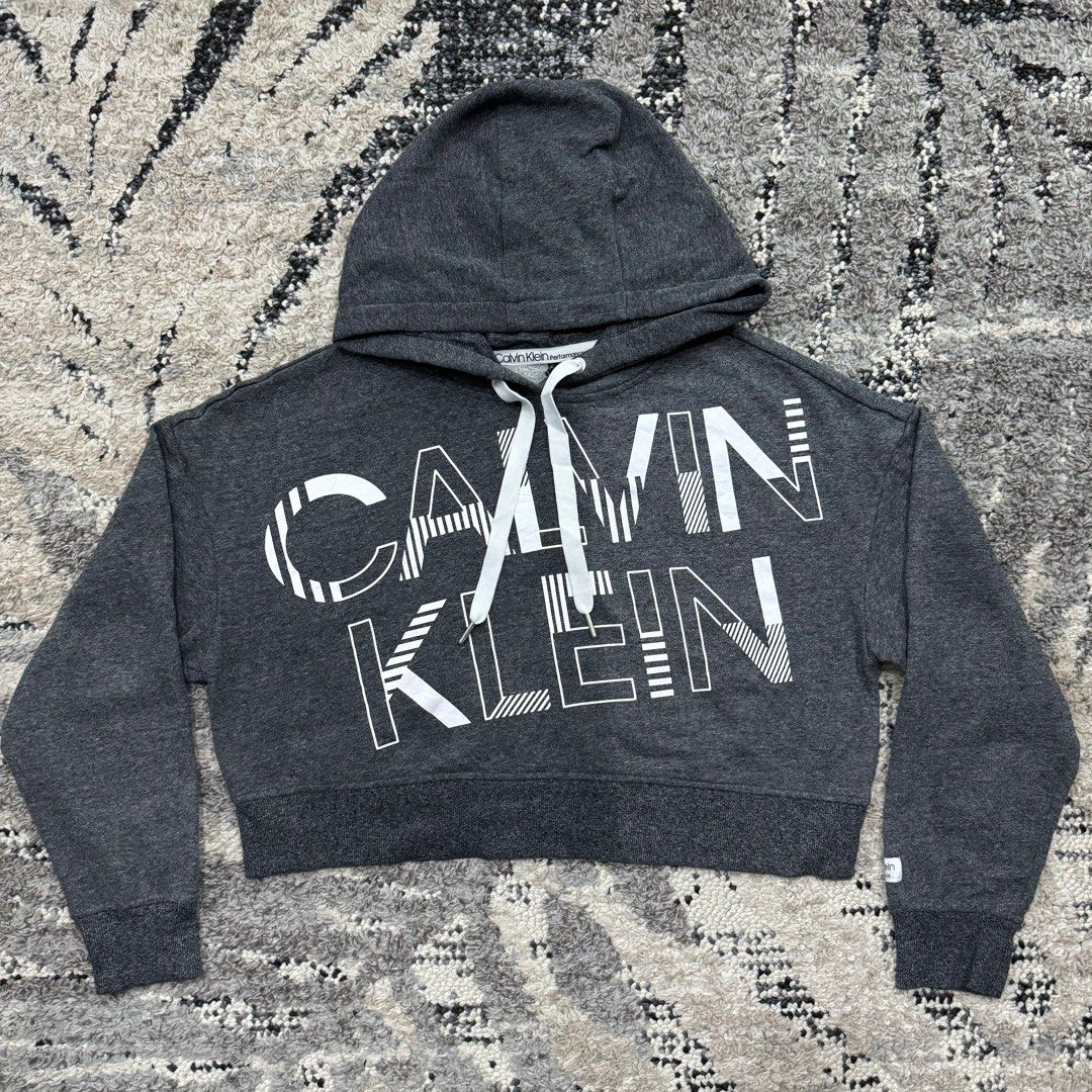 CALVIN KLEIN CROP TOP HOODIE Women s Fashion Coats Jackets and