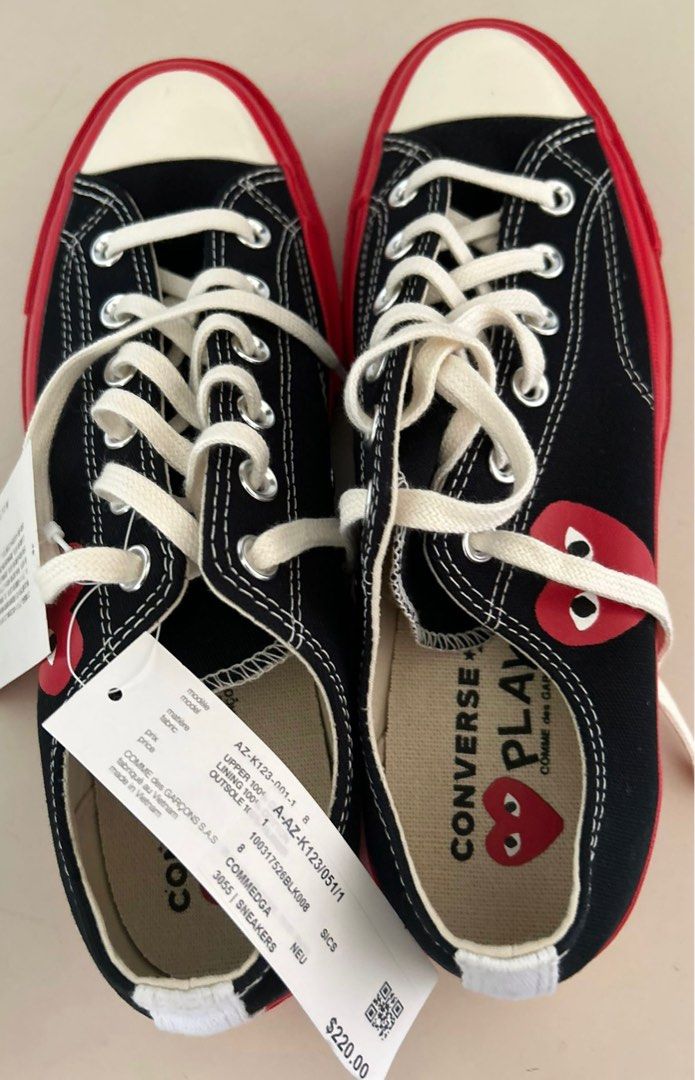 Red sneakers clearance with red soles