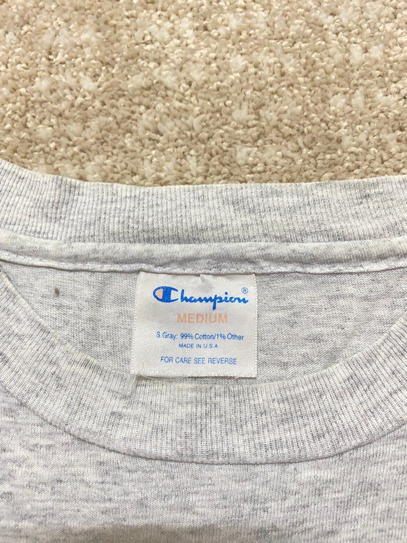 Champion Basic Tee (Category: Tshirts & Polo Shirts) located in Jitra. Submitted by raaissss (Listing ID 1271589715, Image 3). Description: Champion Basic Tee Pit 20/ Length 27 Condition 9/10 Made in USA 99% Cotton.