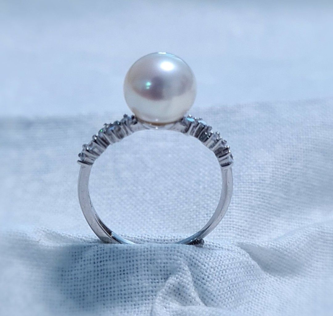 Genuine sales pearl ring