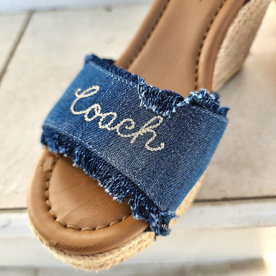 Coach denim store wedges