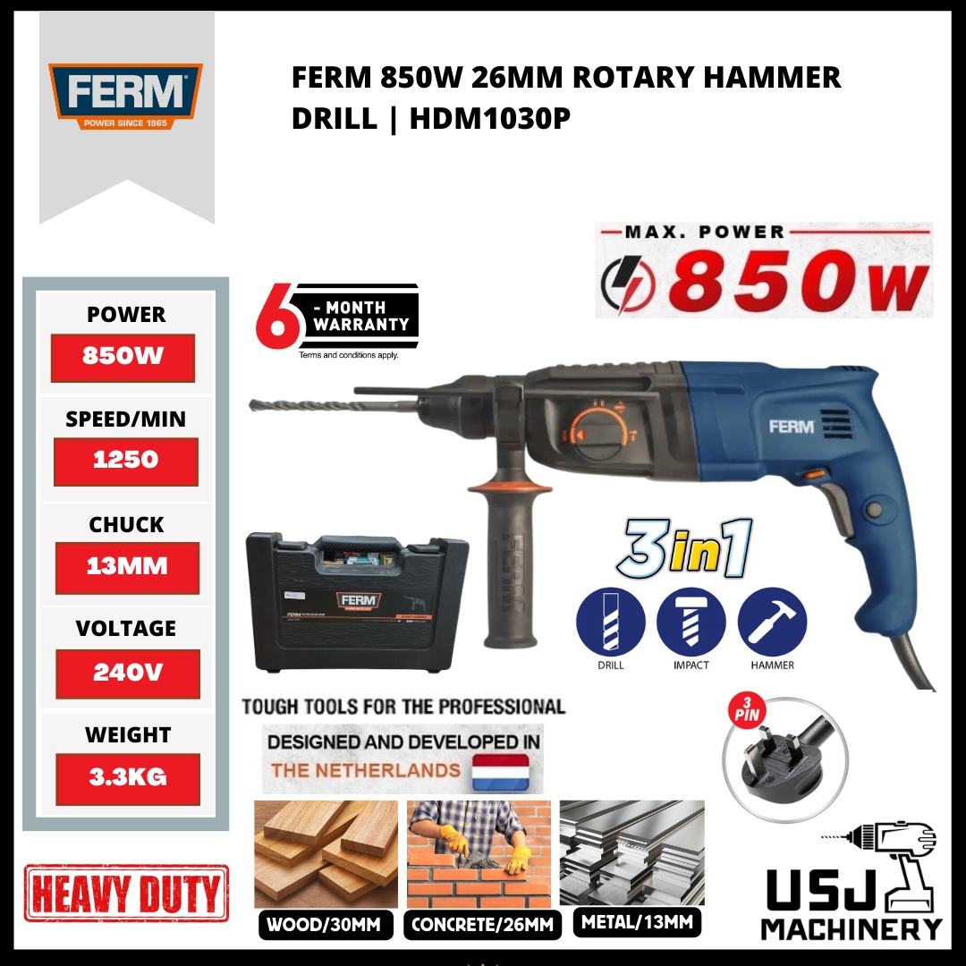 Ferm rotary hammer drill clearance