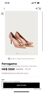 Ferragamo nude pink bow 7cm heels 裸粉色蝴蝶結高跟鞋 size 6 宴會派對鞋62975775076354118
