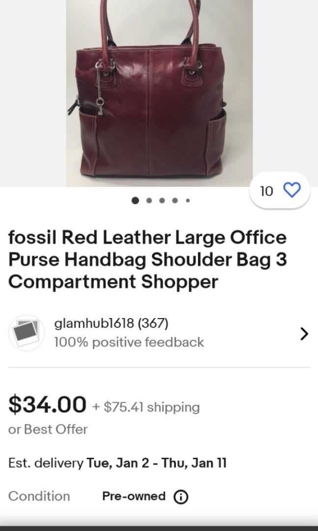 Fossil Chain-Link Shoulder Handbags | Mercari