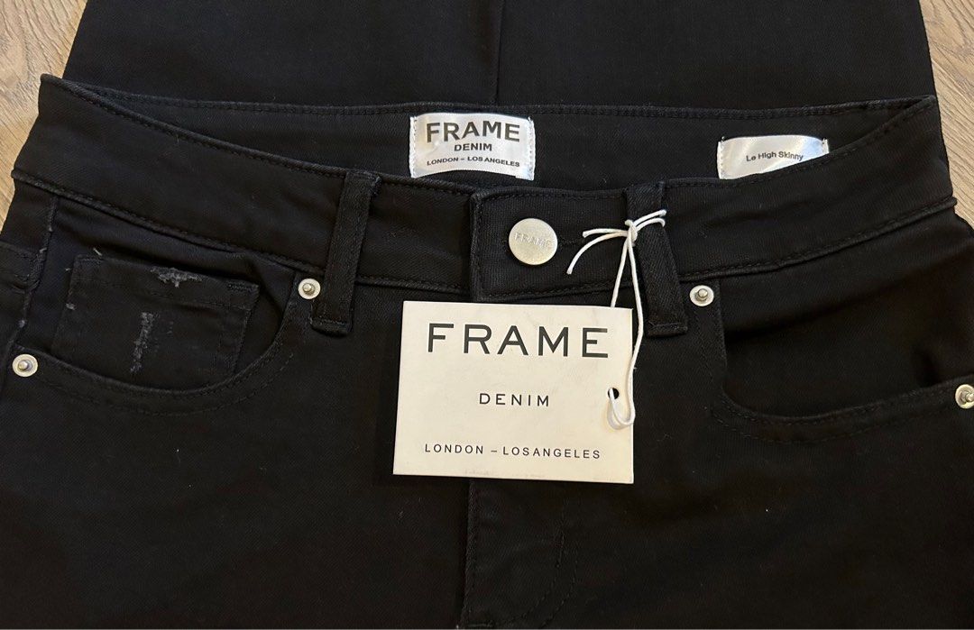 Frame raw outlet hem jeans