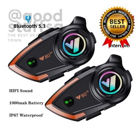 BT-S2 Motorcycle Helmet Bluetooth Headset Intercom Moto Waterproof