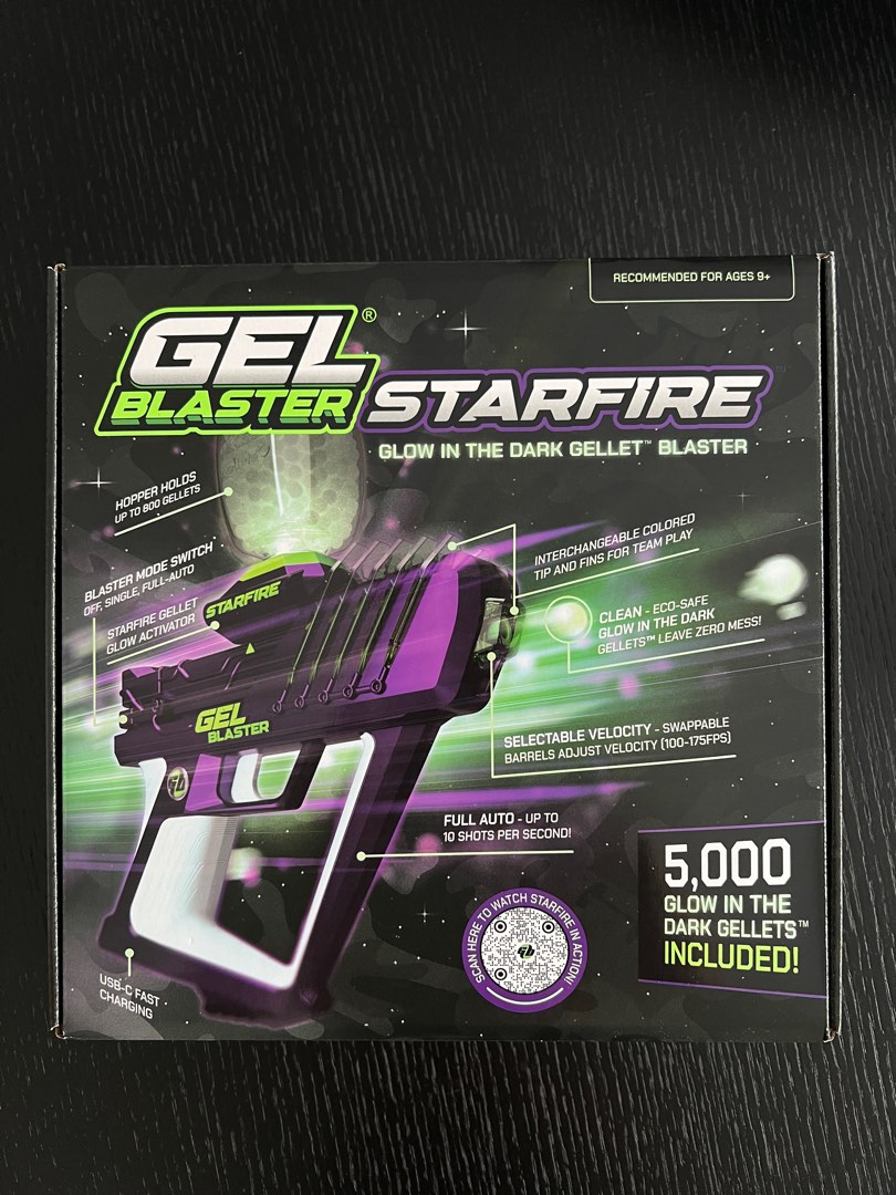 Gel Blaster Starfire, Glow-in-the-Dark Gellet Blaster, with 5,000 Starfire  Glow-in-the-Dark Gellets
