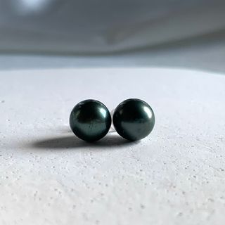 Freshwater black hot sale pearl earrings