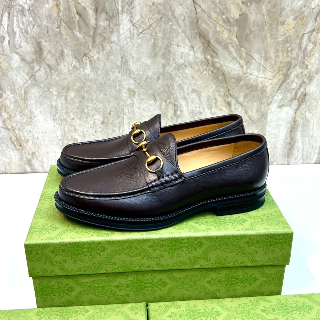 Black Leather Horsebit Loafer