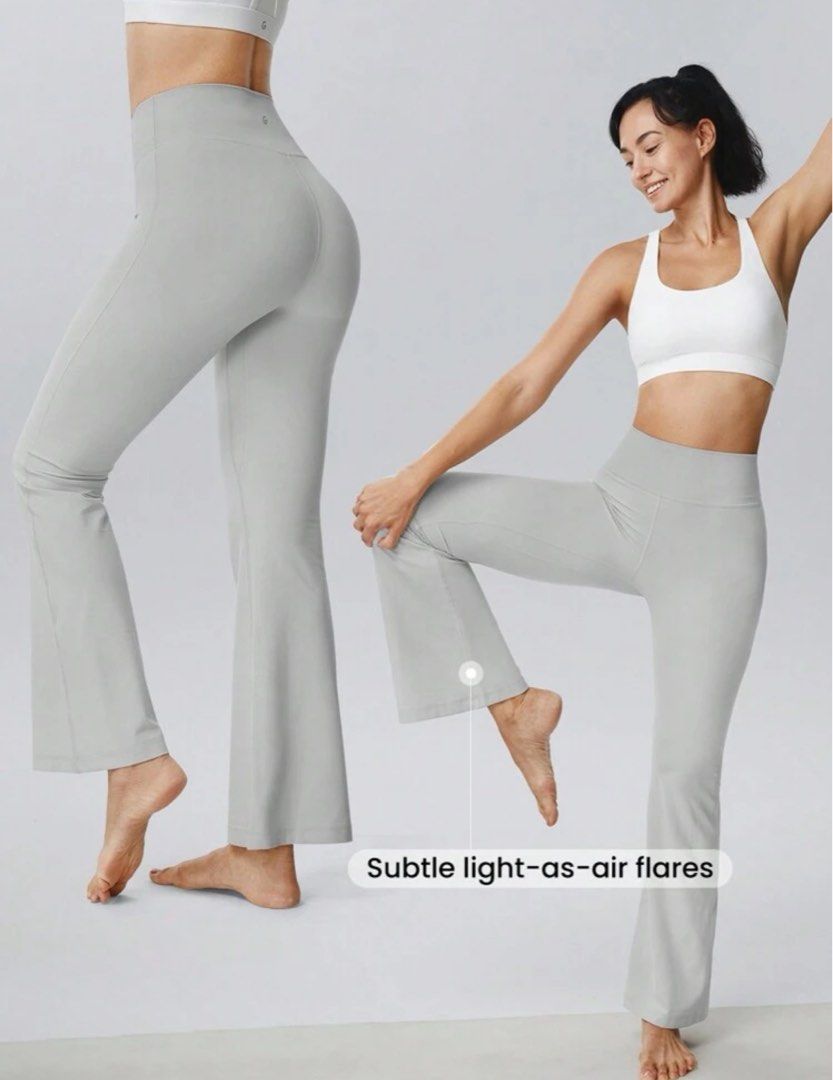 Glowmode 31” flare yoga pants, Women's Fashion, Activewear on Carousell