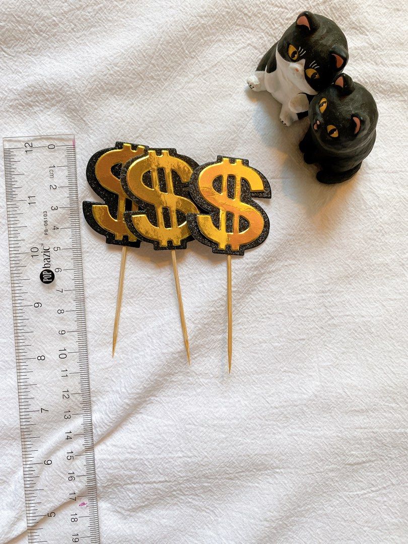 Gold Money Cake Toppers Hobbies Toys Stationery Craft Occasions