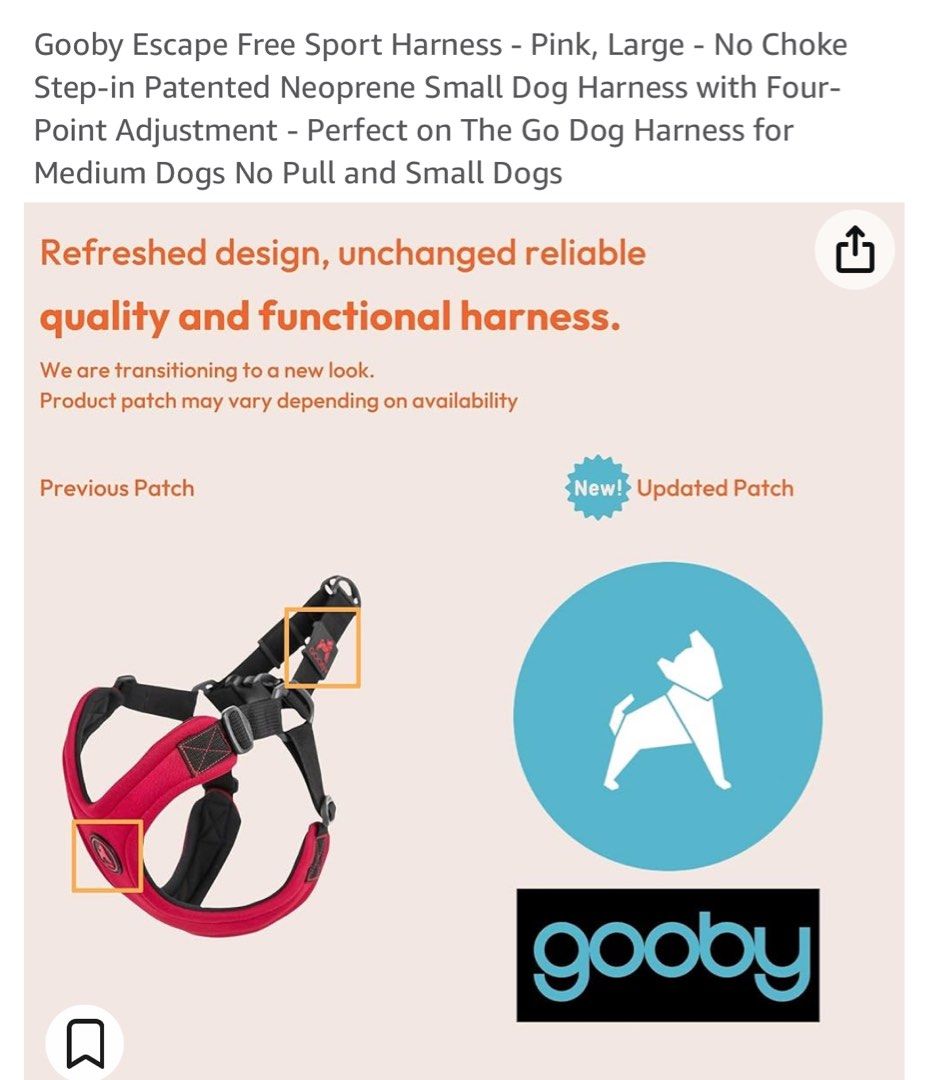 Gooby sport harness online