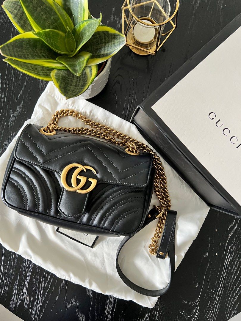 Gucci gg marmont mini bag matelasse velvet 2025 black