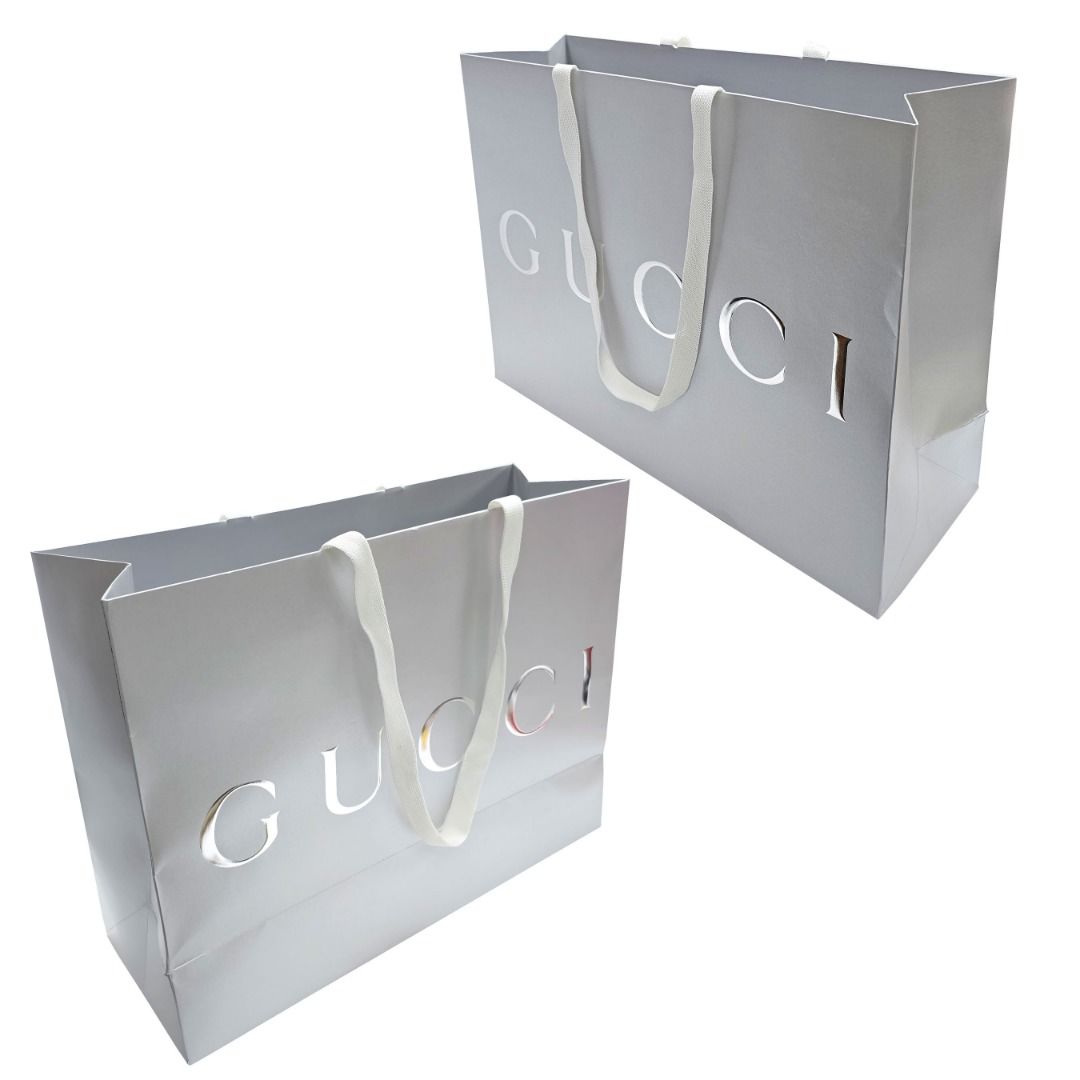GUCCI Equilibrium 最新Silver Paper Bag 熨銀Logo 紙袋, 傢俬