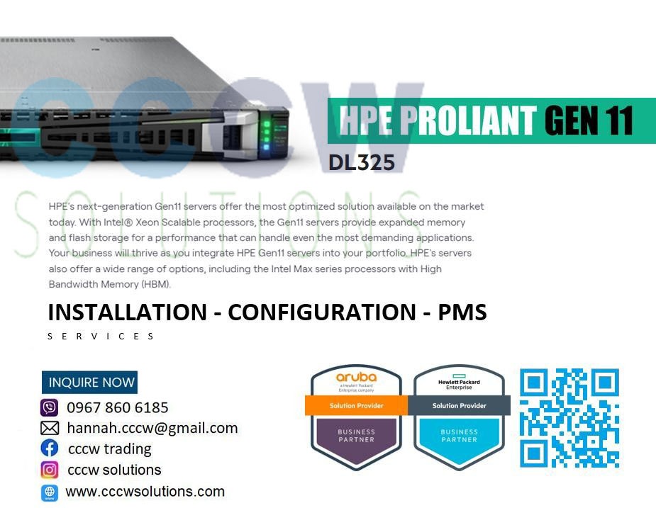 HPE ProLiant DL325 Gen11 9124 3.0GHz 16C 1P 32GBR MR408io 8SFF 800W