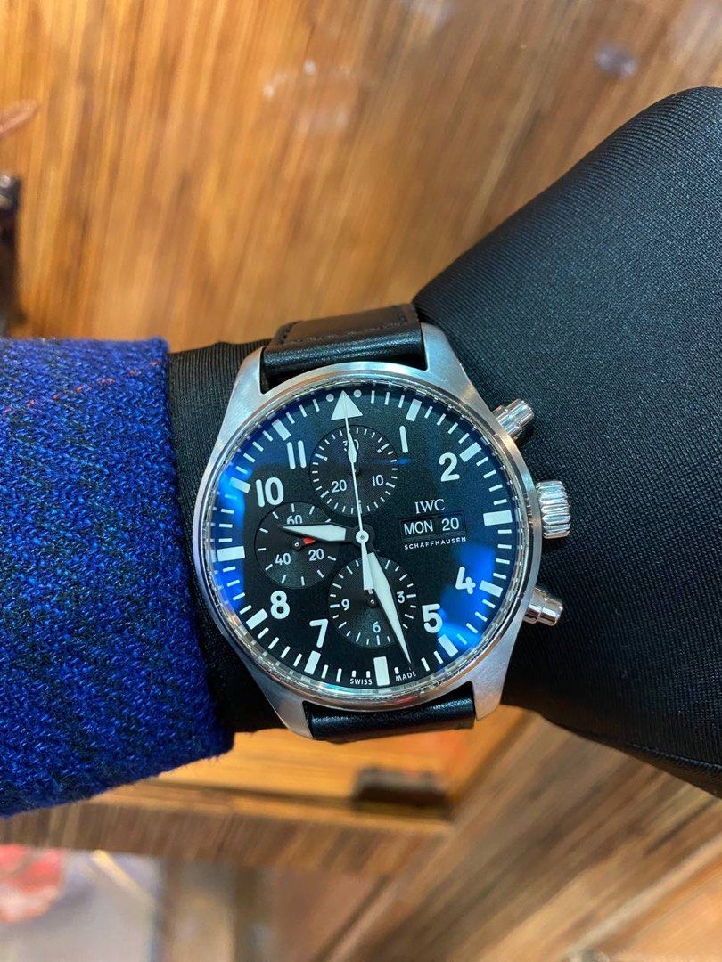 IWC PILOT CHRONOGRAPH DAYDATE REF IW377709 43MM AUTOMATIC YEAR
