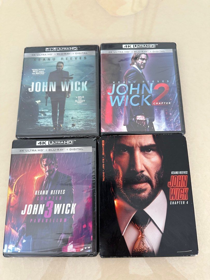 John Wick 14 Collection (4K Ultra HD + Blu Ray), Hobbies & Toys, Music ...