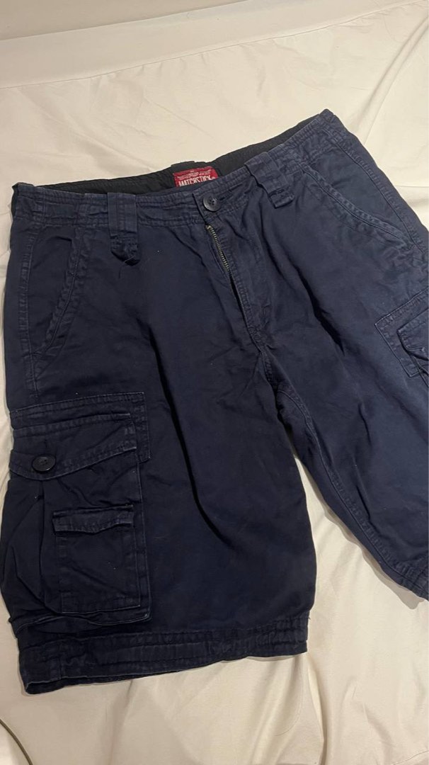 unisex blue cargo jorts, Men's Fashion, Bottoms, Shorts on Carousell