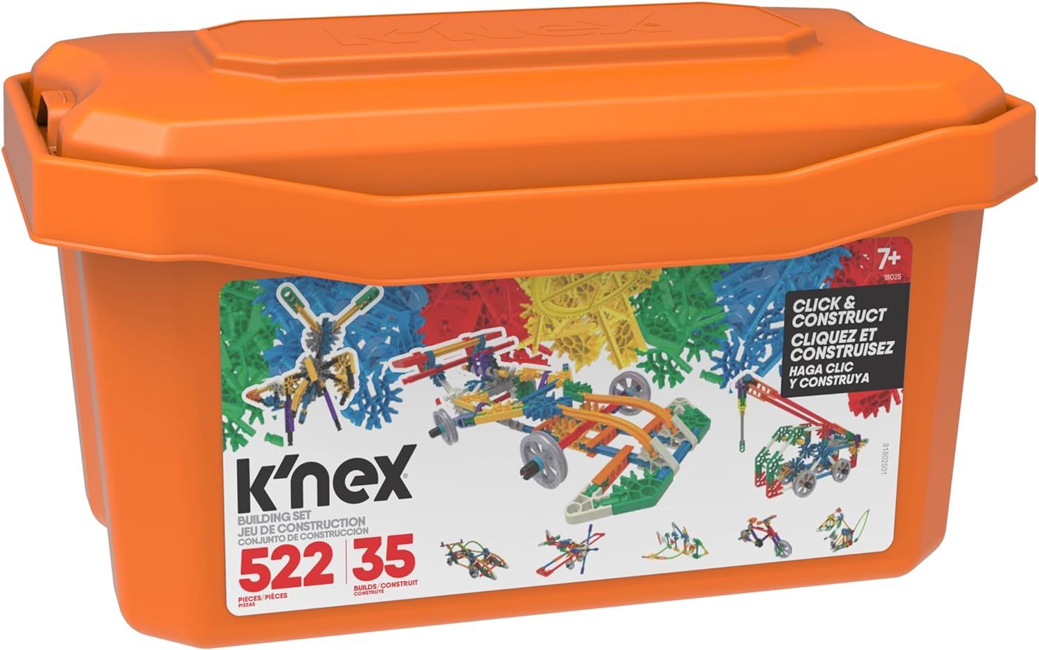 K nex 18025 Imagine Click Construct Value Building Set 522Piece 35 Models Engineering Educational Toy Building Set