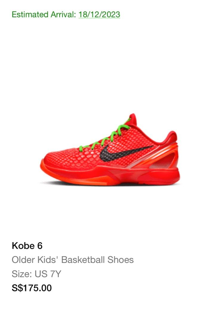 Kobe 6 Protro Reverse Grinch
