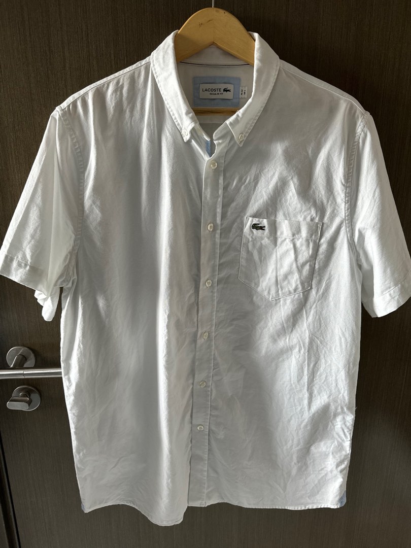 Mens lacoste short sleeve shirts store