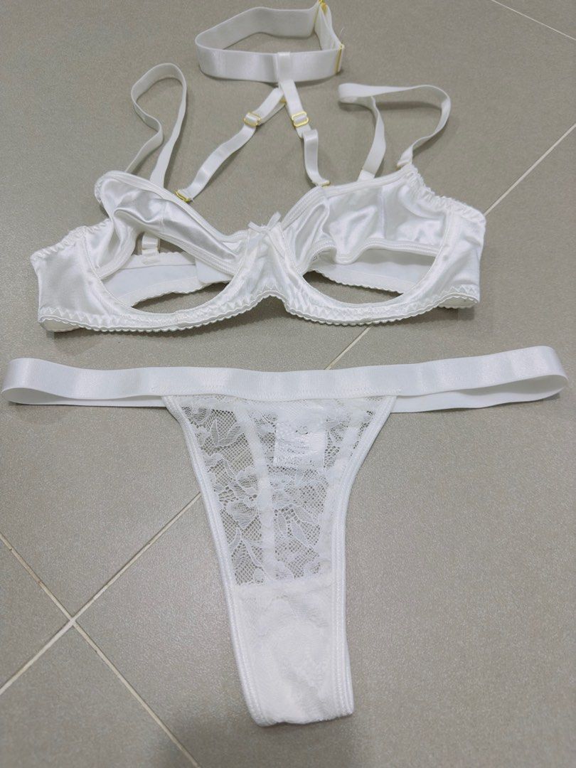 sexy cross straps sheer lace lingerie set – Risette Lingerie