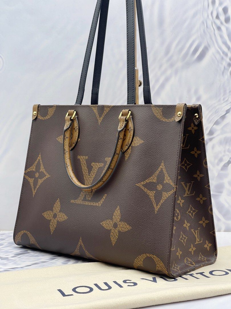 Louis vuitton on the go store tote reverse monogram
