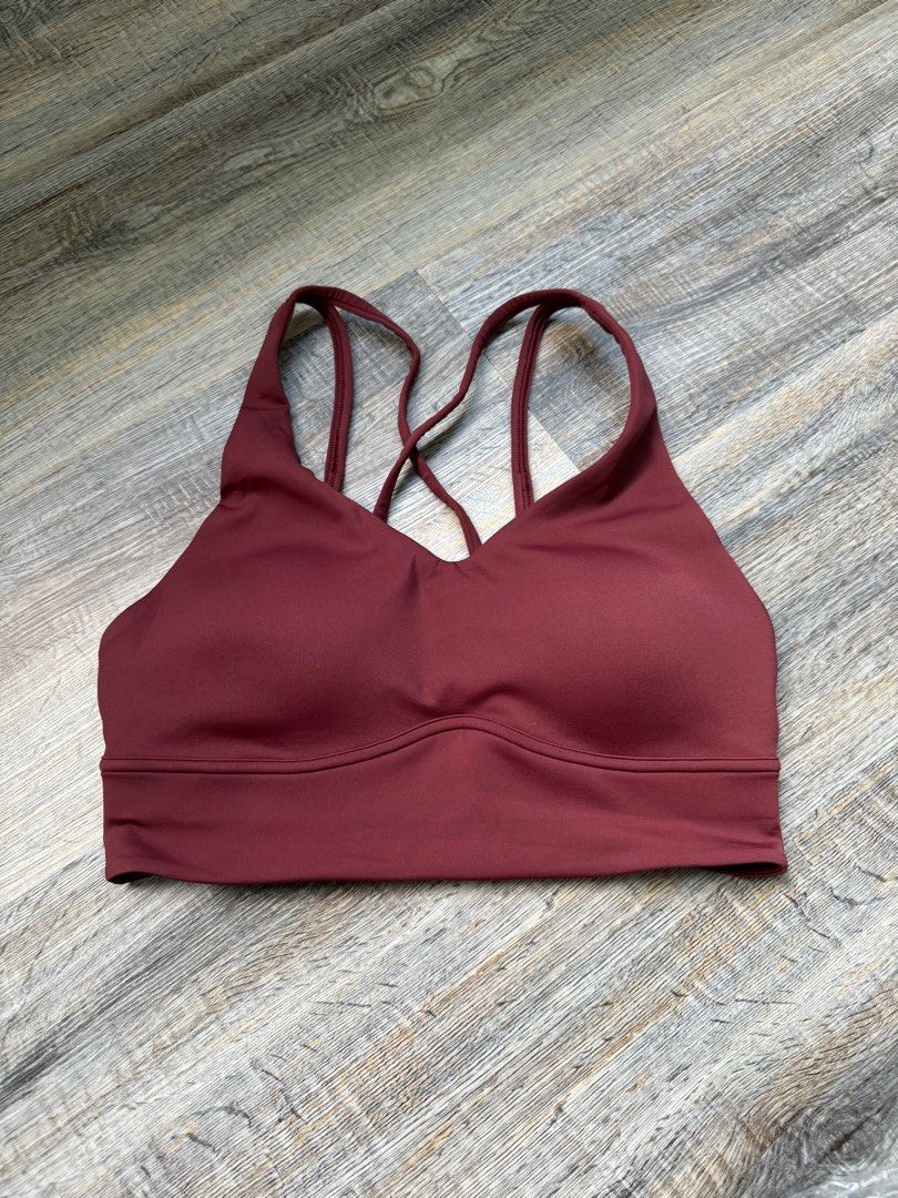 In Alignment Longline Bra *Light Support, B/C Cup, Red Merlot
