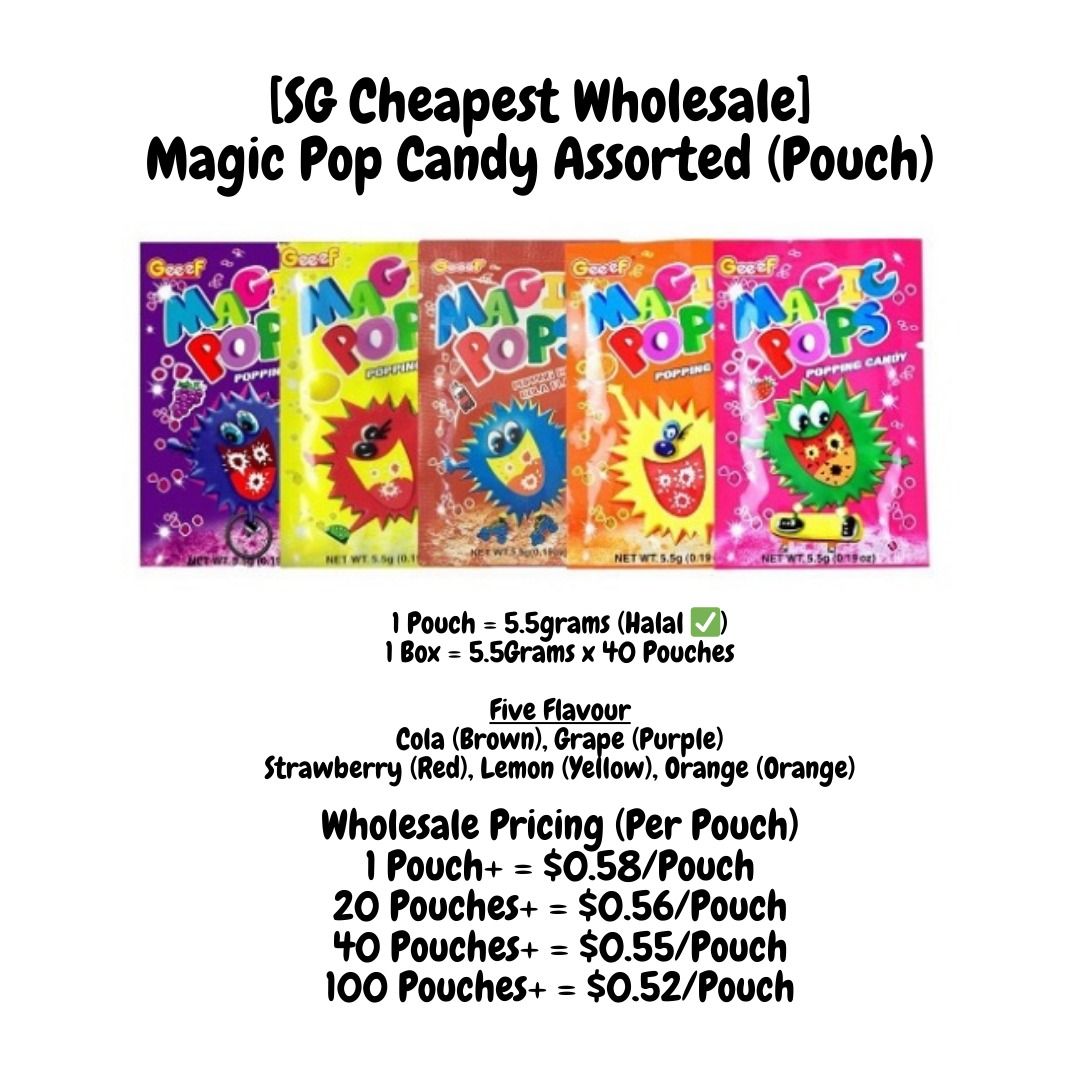 Magic Pop Sparkles Sweet Candies Candy Biscuit Cracker Snacks Chips