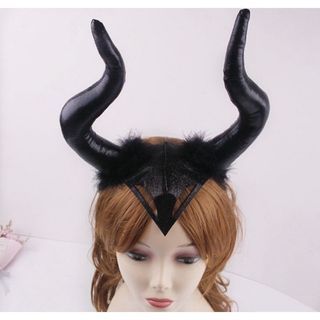 Maleficent Headband Long Black Horn for Headdress Costume