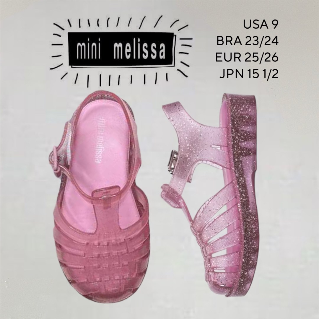 Mini Melissa Girls Cozy M Lover Sandals in Beige