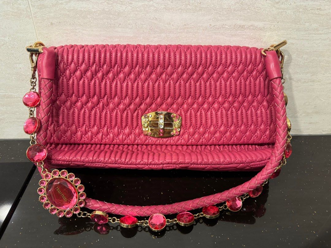 Miu miu sales nappa crystal bag