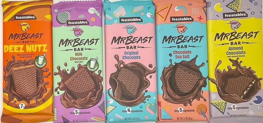Feastables MrBeast Chocolate Bar Original/Milk/Almond/Quinoa